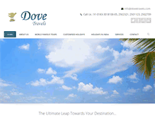 Tablet Screenshot of dovetravels.com